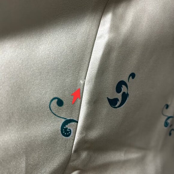 REFORMATION Frankie Silk Dress - Sage Border in size 6 - Picture 6 of 7